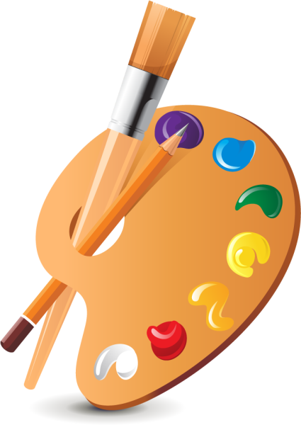 Краски с кисточкой