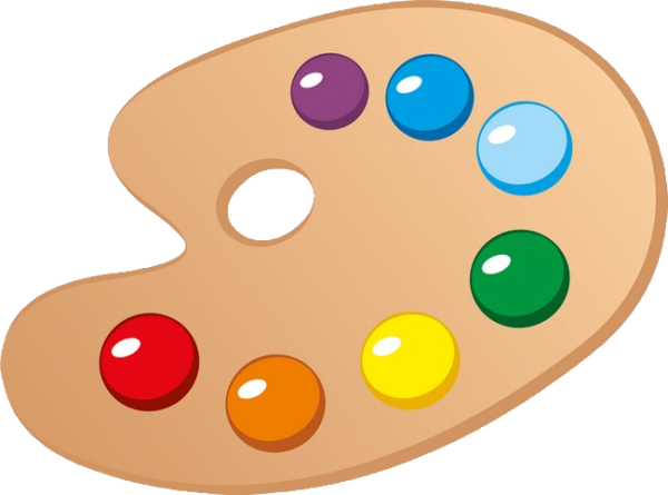 Палитра с кисточкой