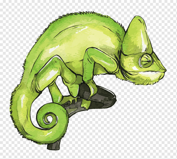 Хамелеончик мультяшный