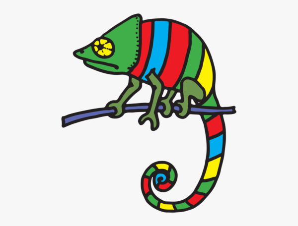 Хамелеон мультяшный