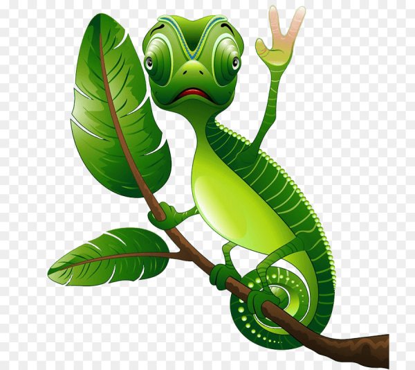Хамелеон мультяшный