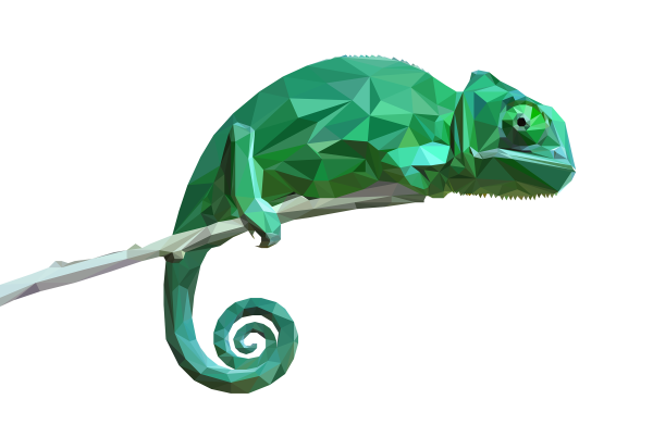 Полигональный хамелеон