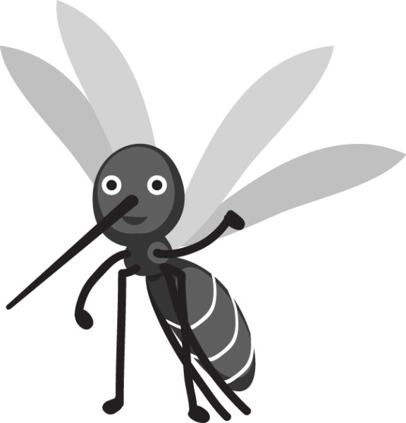 Комар без фона