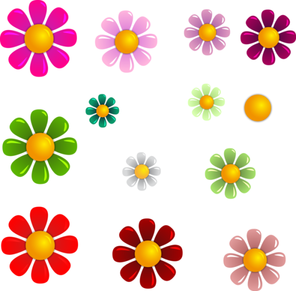 Цветы мультяшные