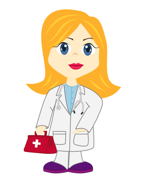 Женщина доктор мультяшная