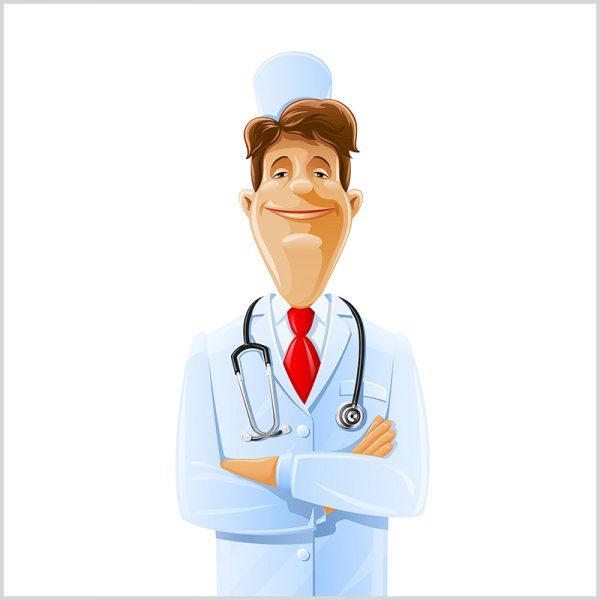 Доктор на белом фоне