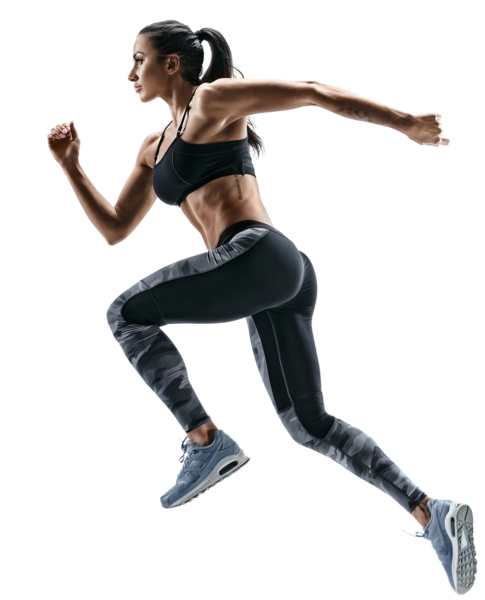 Фитнес на белом фоне