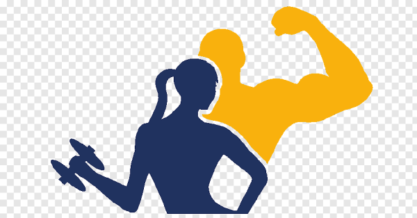 Спортивный силуэт мужчины и женщины