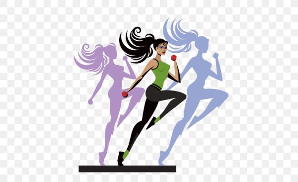 Женский фитнес клипарт