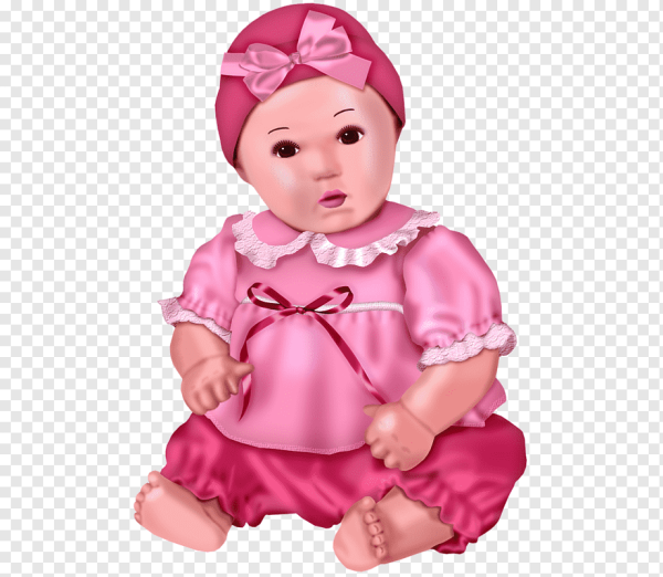 Кукла розовая мультяшная