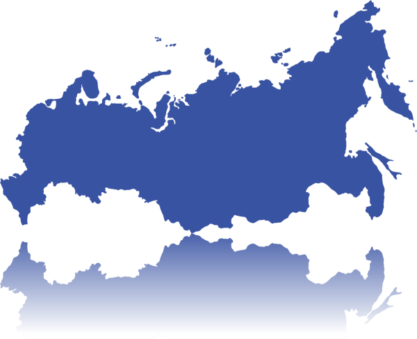 Карта России силуэт