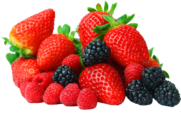 Ягоды на белом фоне