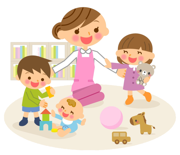 Воспитатель и дети без фона