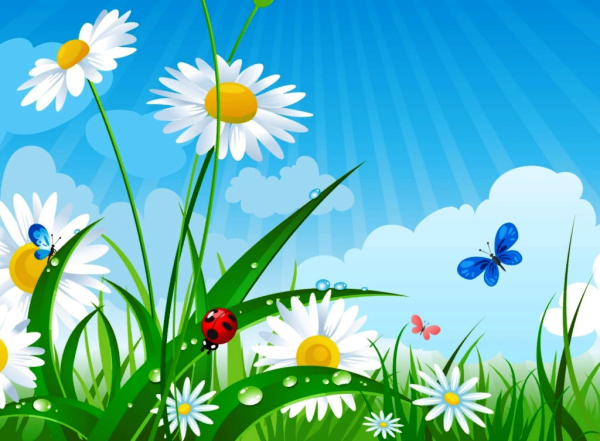 Летние фоны для детского сада