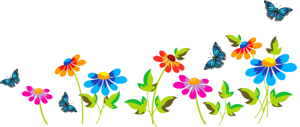 Цветочки на прозрачном фоне