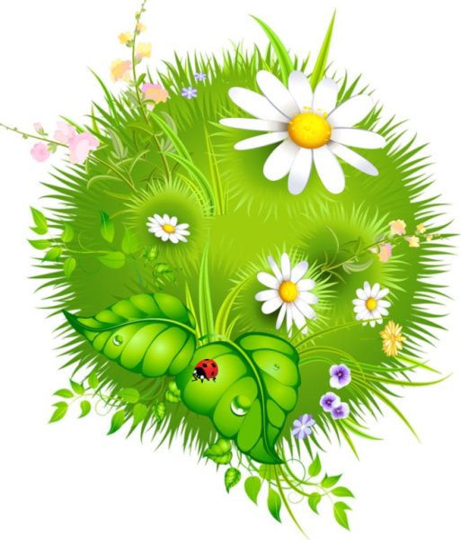 Лужайка с цветами для детей