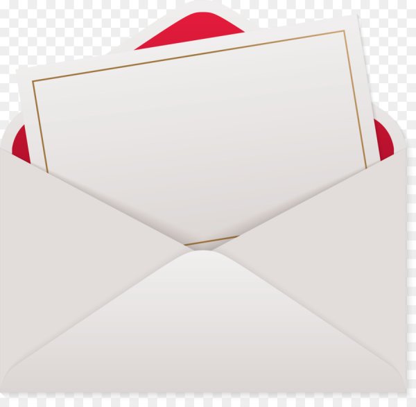 Открытый белый конверт