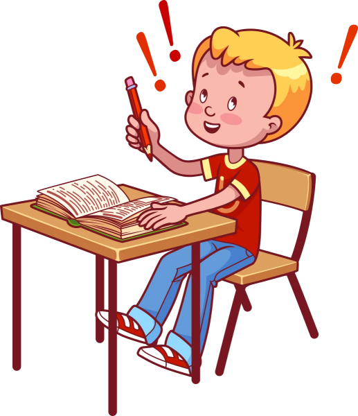 Ученик за столом