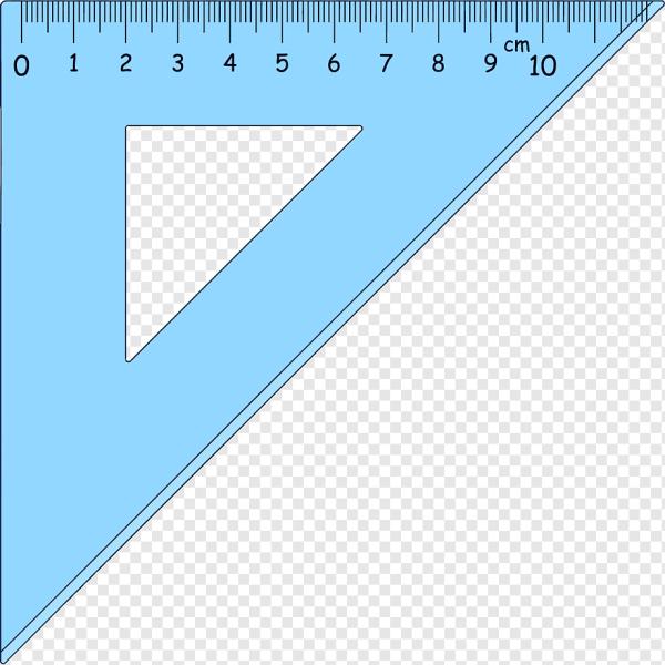 Линейка трафарет треугольники