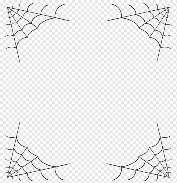 Паутина в углу без фона