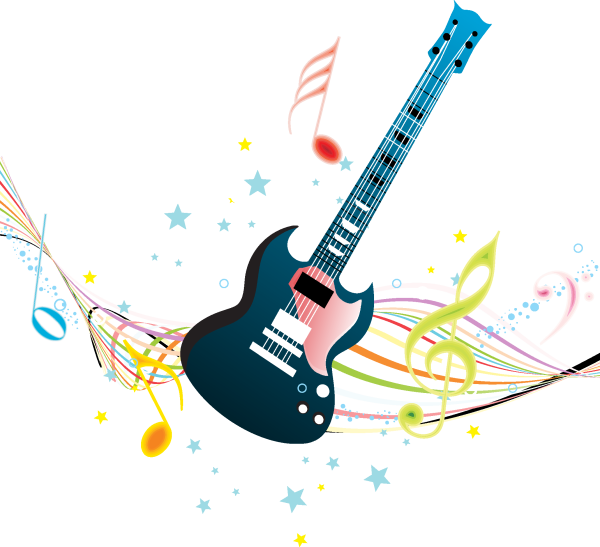 Гитара на прозрачном фоне