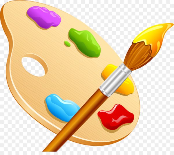 Краски с кисточкой