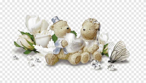 Свадебные атрибуты на прозрачном фоне