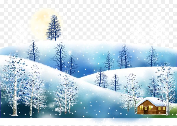 Зимний пейзаж вектор