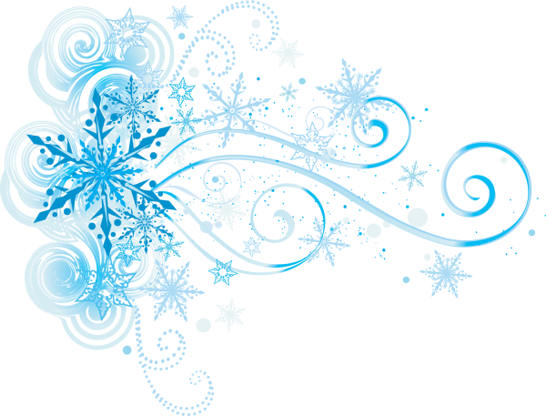 Зимние узоры на прозрачном фоне