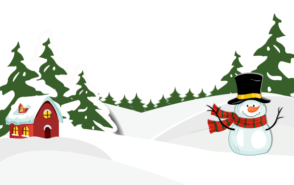 Зимний пейзаж вектор