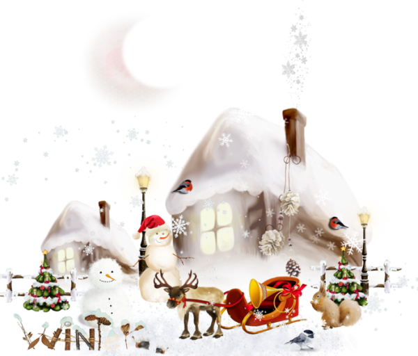 Рождество на белом фоне