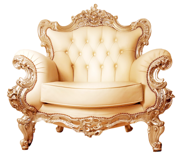 Шикарное золотое кресло