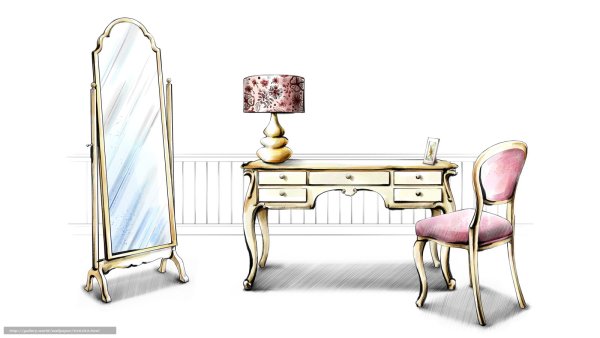 Мебель на белом фоне