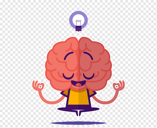 Мышление мозг на белом фоне