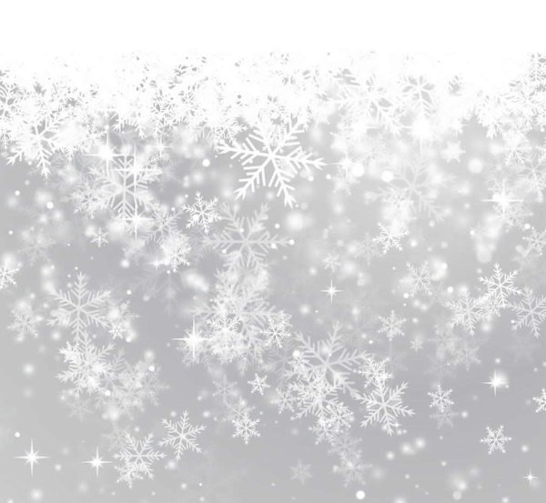 Много снежинок на прозрачном фоне