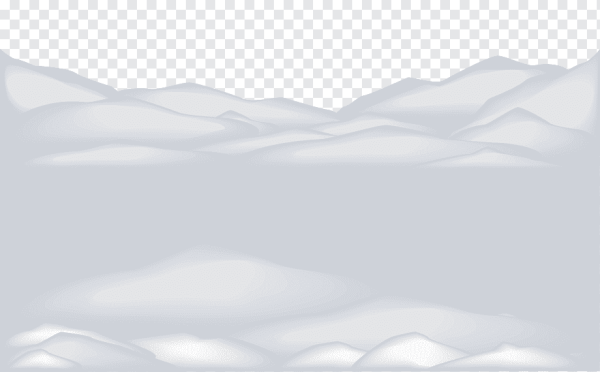 Сугробы снега на прозрачном фоне