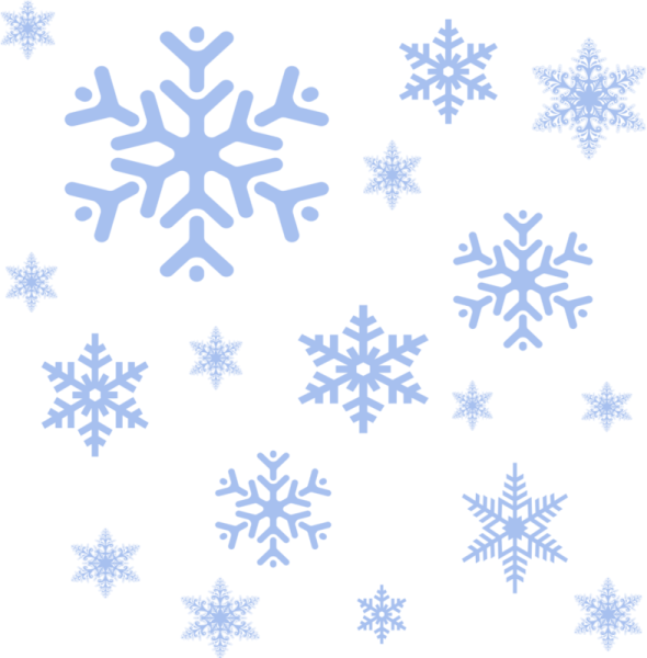 Снег на белом фоне