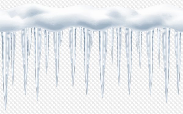 Сосульки на белом фоне