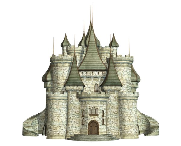 Крепость на белом фоне