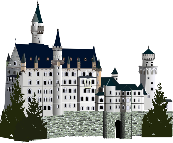 Замок Нойшванштайн Германия вектор