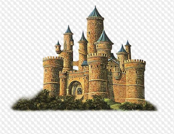 Крепость на белом фоне