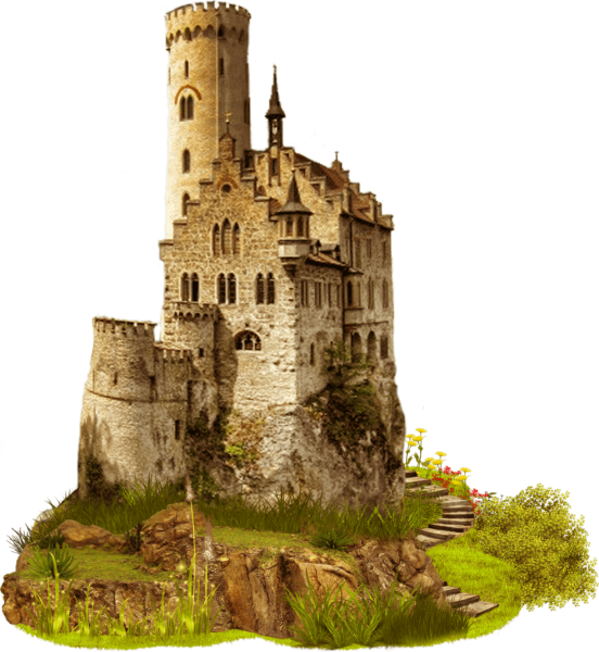 Крепость на белом фоне