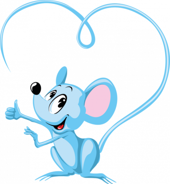 Мультяшные мышки на прозрачном фоне