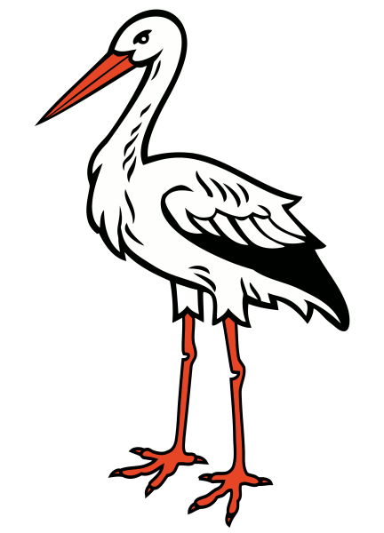 Аисты мультяшные