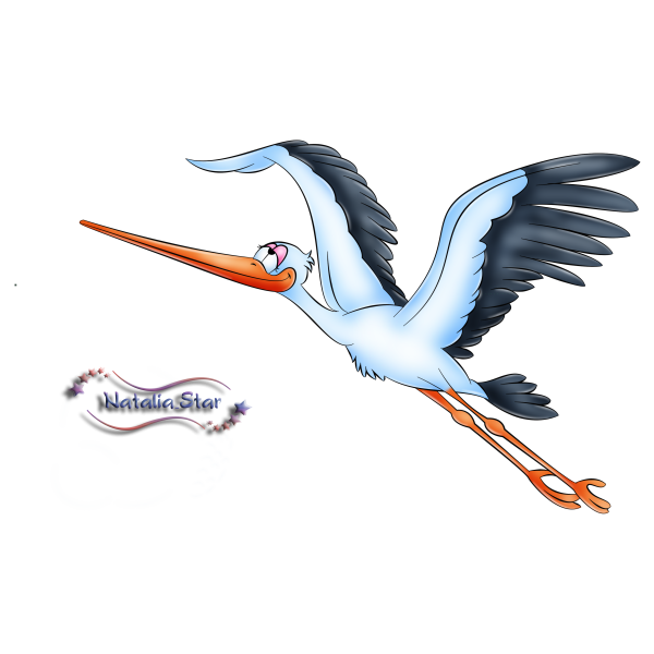 Аист с ребенком картинка