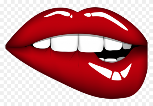 Губы на прозрачном фоне