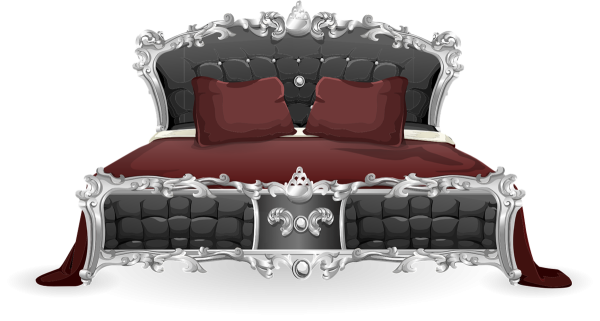 Кровать на прозрачном фоне