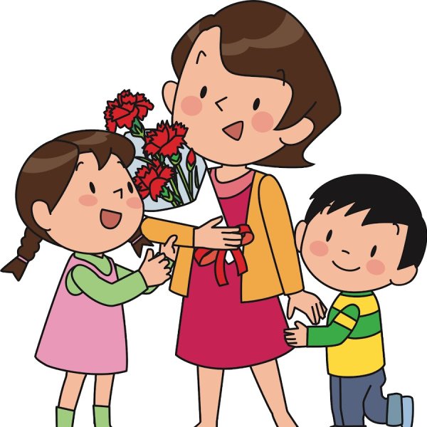 Мама с ребенком мультяшные