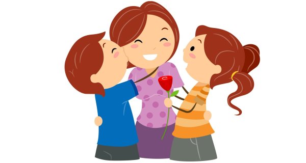 Мама с ребенком вектор