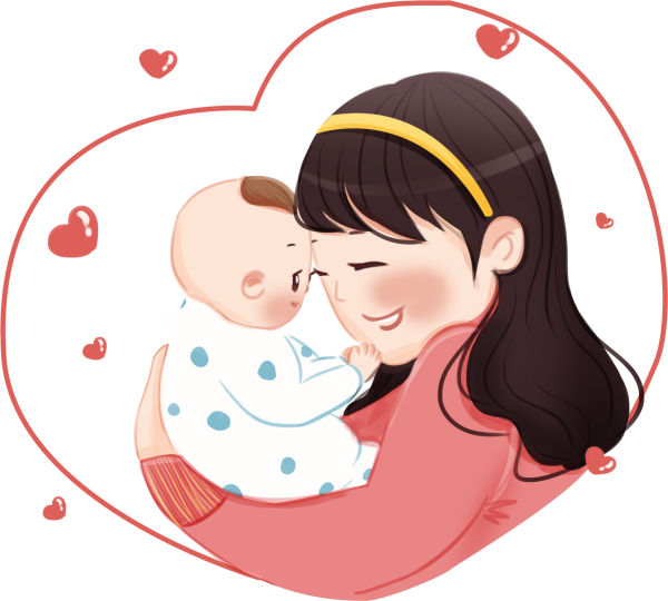 Мама и малыш вектор